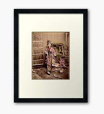 Japanese child Framed Print