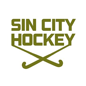 Custom Sin City Hockey Club Skull And Cross Hockey Sticks T Shirt