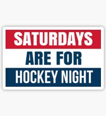Les samedis sont pour la soirée du hockey Sticker