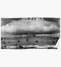 Atomic Bomb Mushroom Cloud Operation Crossroads Baker Test Poster