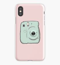 Teal Polaroid Camera iPhone Case