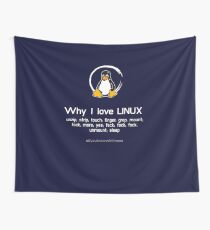 linux penguin penguin pc nerd computer programmer code sysadmin Wall Tapestry