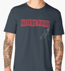 Native Pride with Feathers Men's Premium T-Shirt