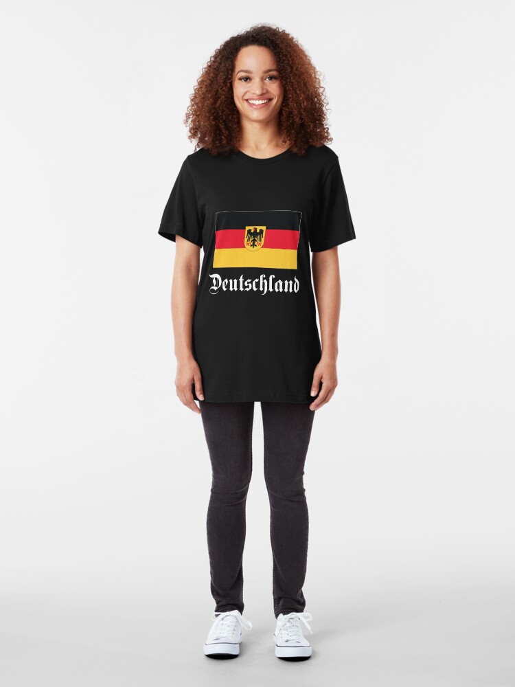Alternate view of Deutschland - dark tees Slim Fit T-Shirt