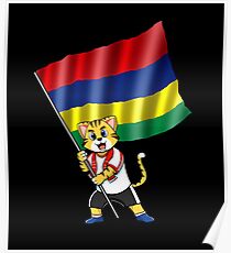 Mauritius fan cat Poster