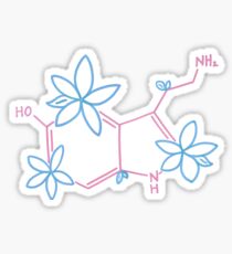 Pegatina Estructura Molecular de Serotonina