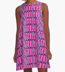 Pink Steelers Font A-Line Dress