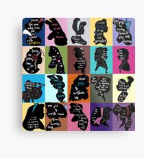Princess Inspirational Quote Collage Metal Print
