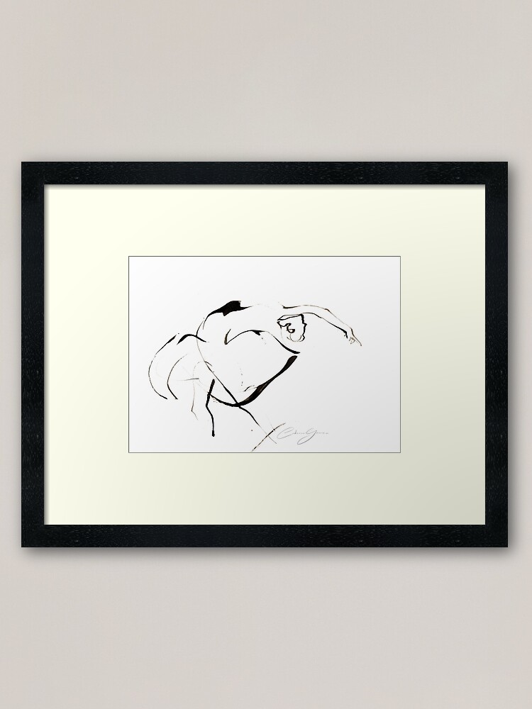 Alternate view of Ballet Dance Drawing Framed Art Print