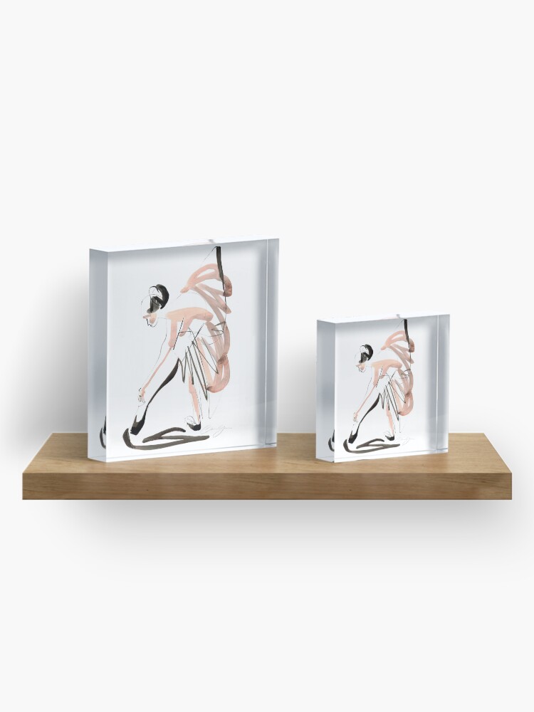 Alternate view of Expressive Watercolor Dance Drawing Acrylic Block