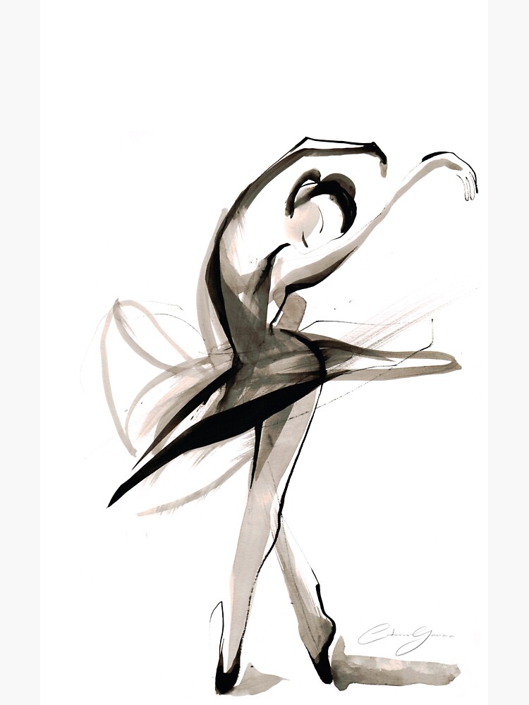 Expressive Watercolor Dance Drawing by CatarinaGarcia