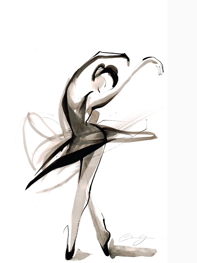 Expressive Watercolor Dance Drawing by CatarinaGarcia