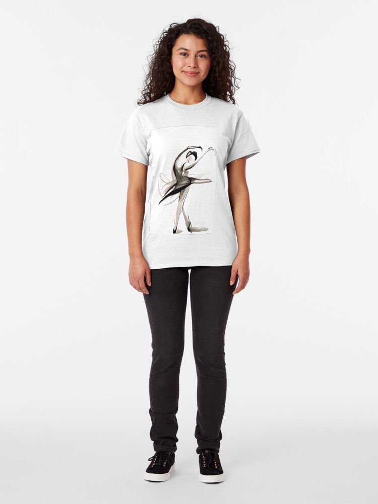 Alternate view of Expressive Watercolor Dance Drawing Classic T-Shirt