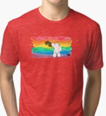 Bare Bum Bear - Gay Pride Tri-blend T-Shirt