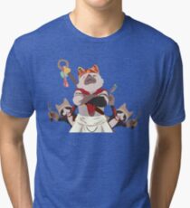 Meowscular Chef and his crew Tri-blend T-Shirt