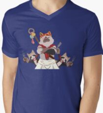 Meowscular Chef and his crew Men's V-Neck T-Shirt