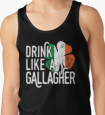 Drink Like A Gallagher T Shirt Funny Irish Ireland Tee Gifts Men's Tank Top