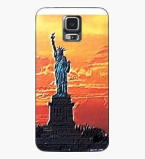 Statue of Liberty at Sunset Textured Art Case/Skin for Samsung Galaxy