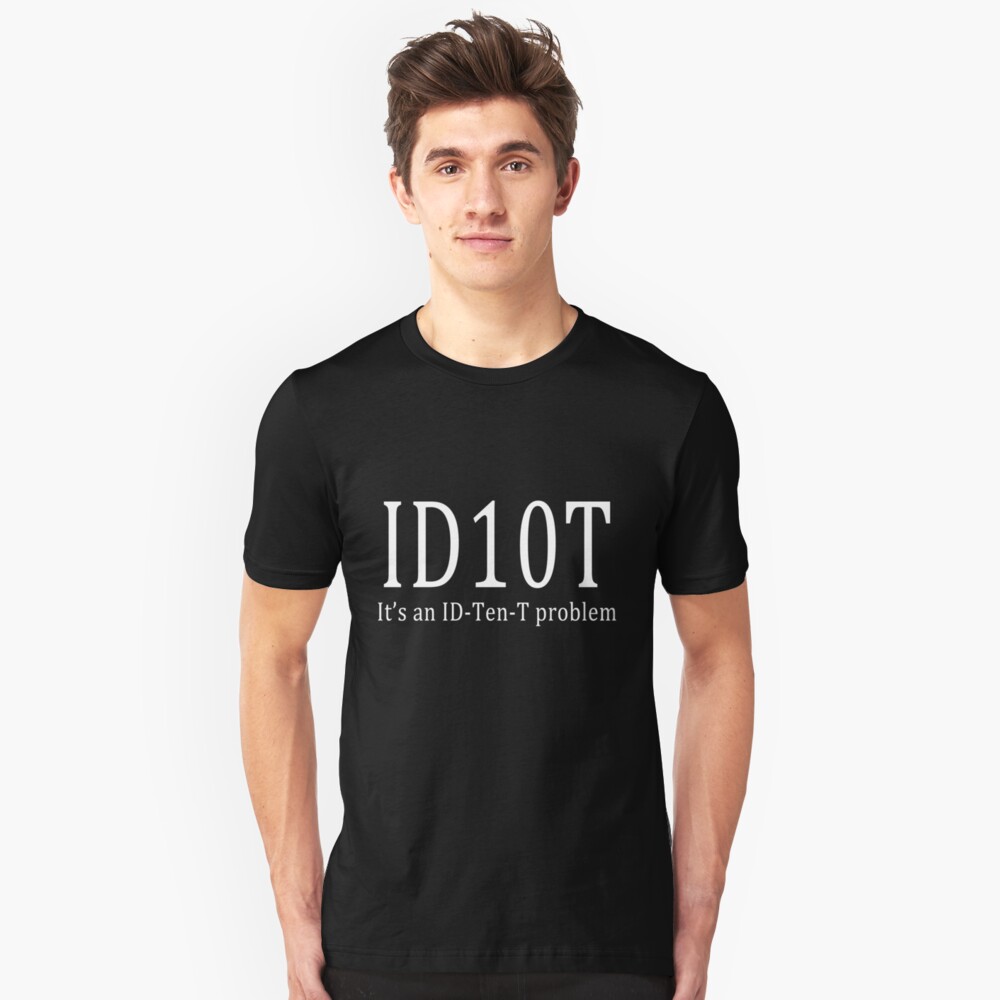 ID10T - dark tees Slim Fit T-Shirt