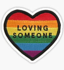 Loving someone heart patch Sticker