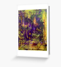 Abstract Original Purple Oil Painting Available Greeting Card
