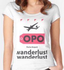 OPO Porto airport Women's Fitted Scoop T-Shirt