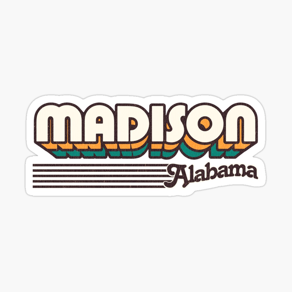 Madison, Alabama | Retro Stripes Sticker