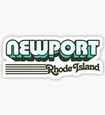 Newport, Rhode Island | Retro Stripes Sticker