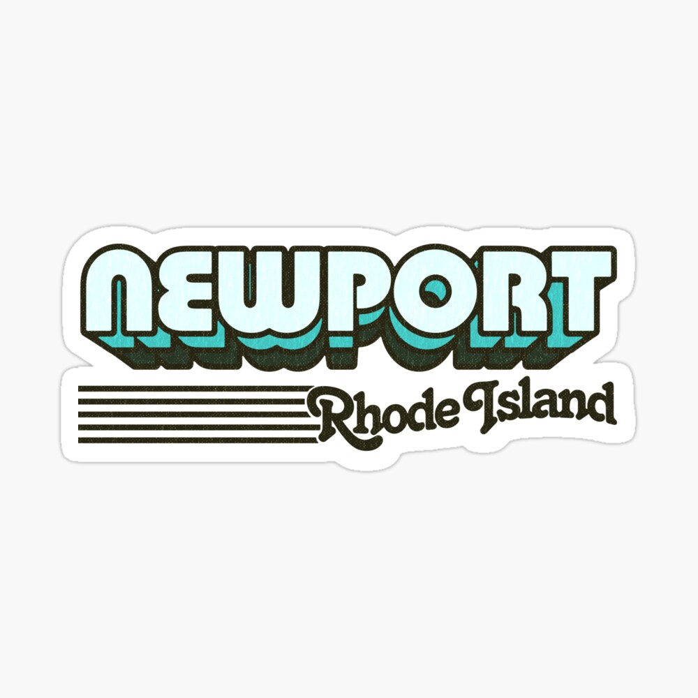 Newport, Rhode Island | Retro Stripes Sticker