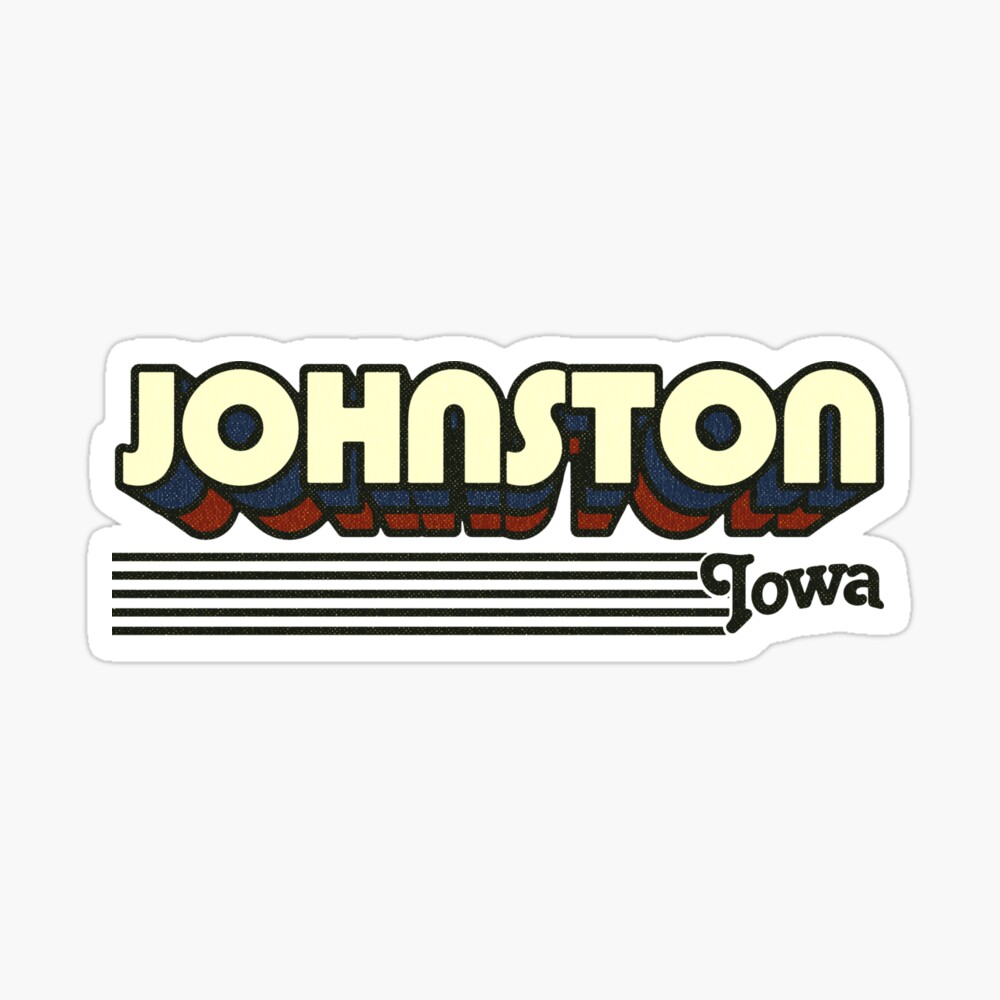 Johnston, Iowa | Retro Stripes Sticker