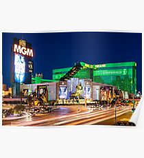 Las Vegas Strip Lights - MGM Grand - Bright and Colorful Poster