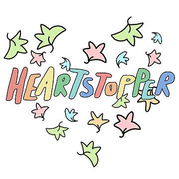 Artwork thumbnail, Heartstopper heart of leaves (White background) by Mabel-rgz