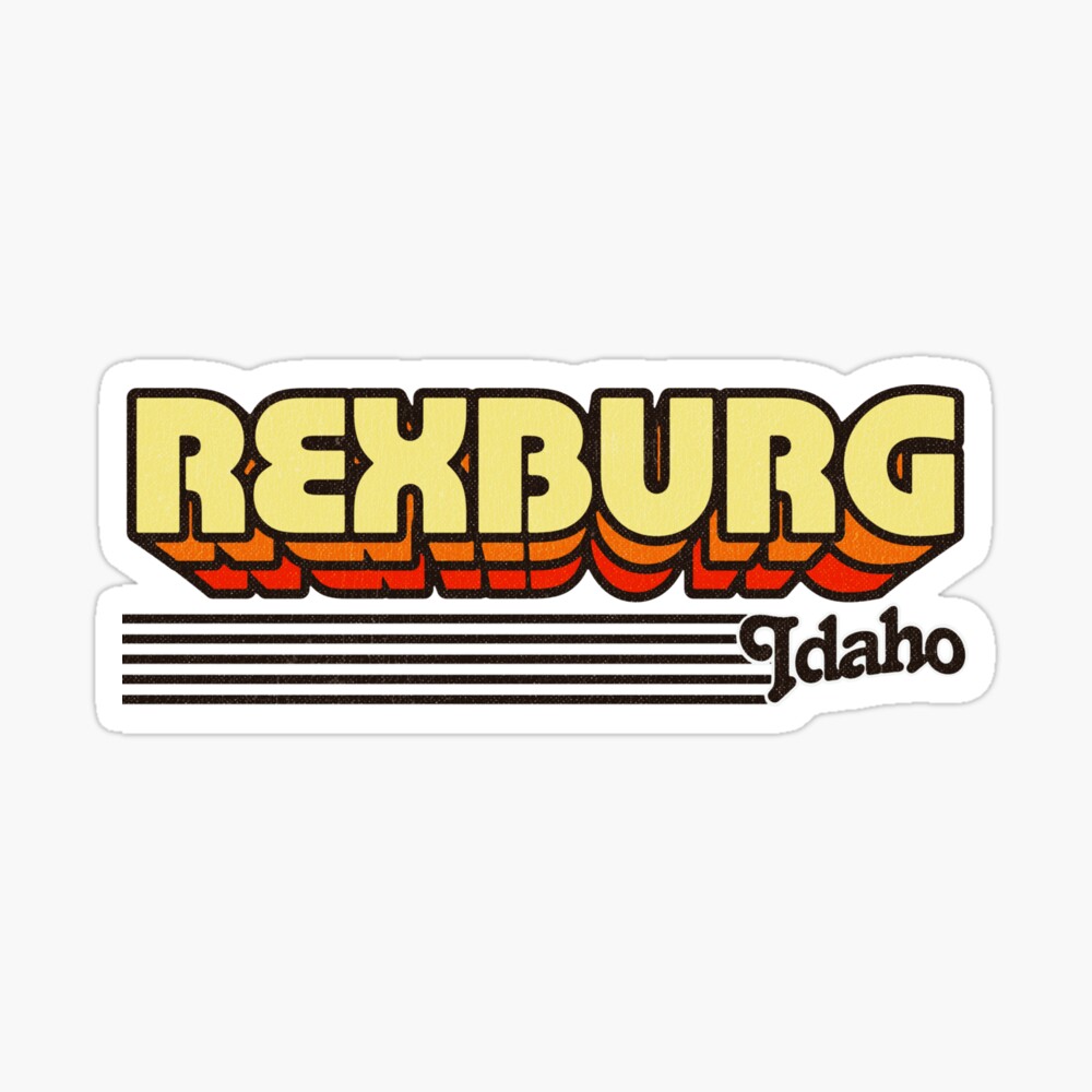 Rexburg, Idaho | Retro Stripes Sticker