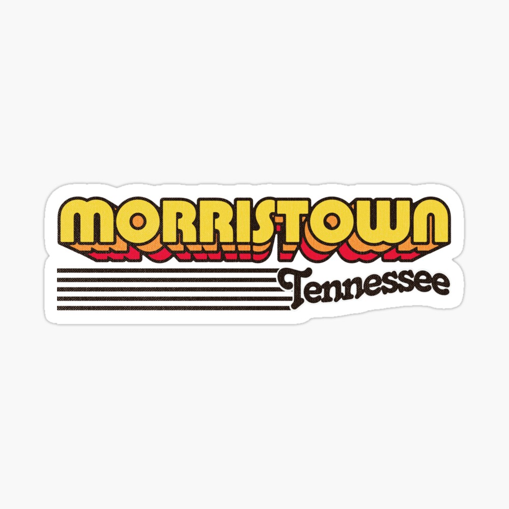 Morristown, Tennessee | Retro Stripes Sticker