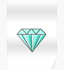 Cartoony diamond Poster