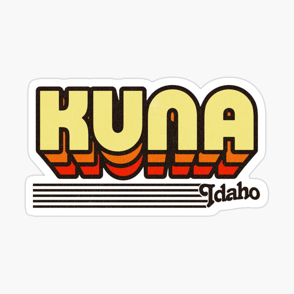 Kuna, Idaho | Retro Stripes Sticker