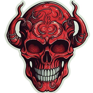 Grunge 3D Skull  Sticker for Sale by vellikhor