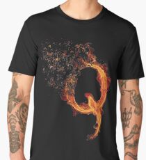 QAnon Fiery Q For Conspiracy Lightning Theorist T-Shirt by Scralandore Design Men's Premium T-Shirt