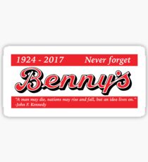 Benny's - Never Forget Sticker