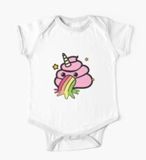 Einhorn Poop Emoji Lustiges Poop Emoji Baby Body Kurzarm