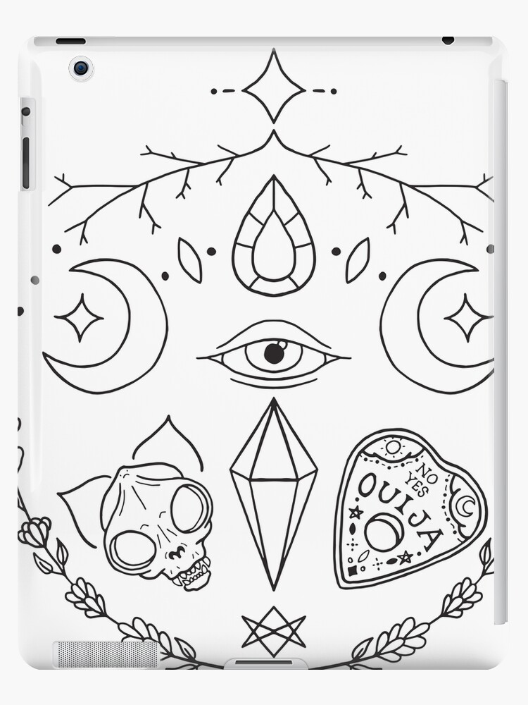 Circle Of The Witch Black Outline Ipad Case Skin By Jessehboo