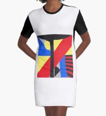 Warped Modernism Graphic T-Shirt Dress