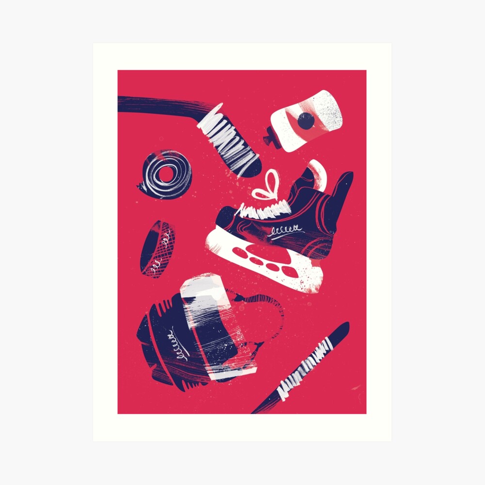 Tools of a Hockey Player Art Print