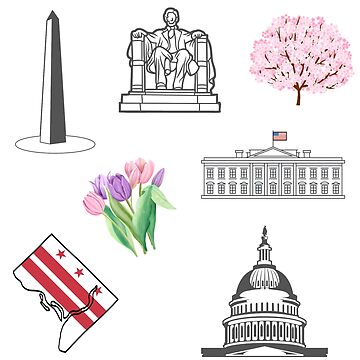 “Washington, DC Sticker Pack” Sticker for Sale by Allie E | Redbubble