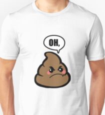 OH, Poop Lustiges Emoji Slim Fit T-Shirt