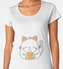 Cute Kitty Cat - White Women's Premium T-Shirt