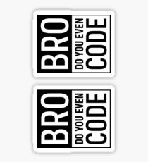 Bro Do you Even Code Sticker