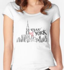 Camiseta entallada de cuello redondo NUEVA YORK