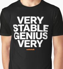 16229-05-BDK – Stable Genius – Very (White) Graphic T-Shirt