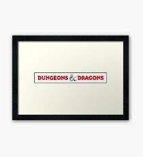 Dungeons And Dragons Framed Print